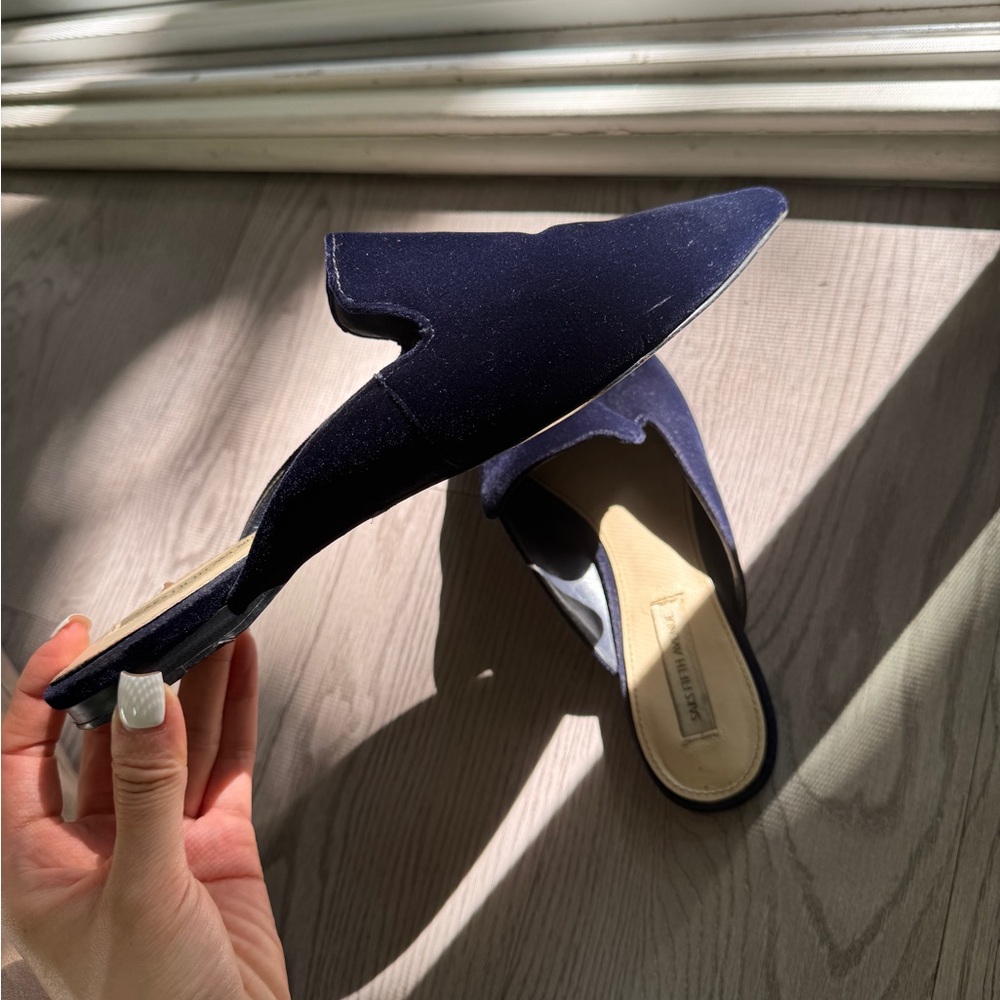 Elegant Navy Blue Women's Mules